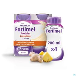 Fortimel Protein 2.4kcal Gingembre Epice 4x200ml