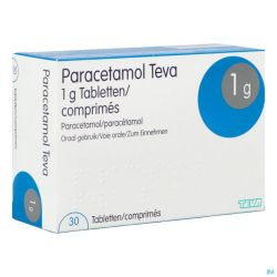 Paracetamol Teva 1g Comp 30 X 1g Blister