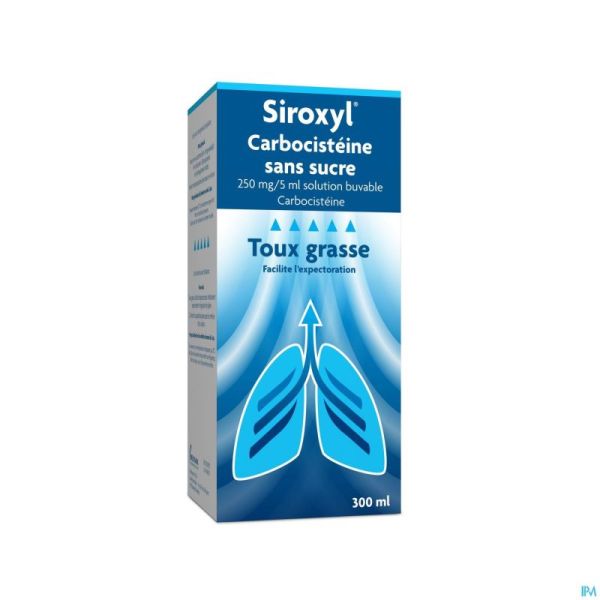 Siroxyl Carbocistein.250mg/5ml S/sucr.sol Buv300ml