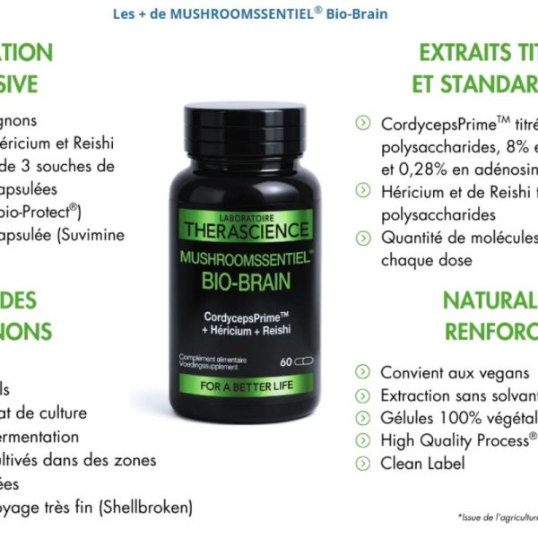 Bio brain caps 60 mushroomssentiel phy577