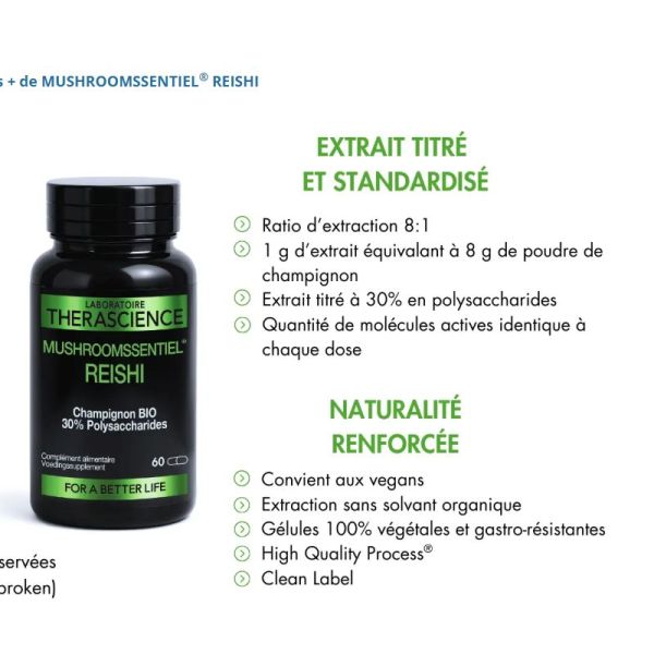 Reishi caps 60 mushroomssentiel phy574