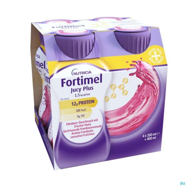 Fortimel Jucy Plus Framb.sens.fraich4x200ml 185087