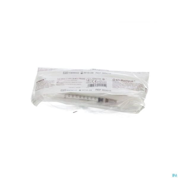 Bd Plastipak Ser.+aig. Tuberculine 1ml+26g 3/8 10