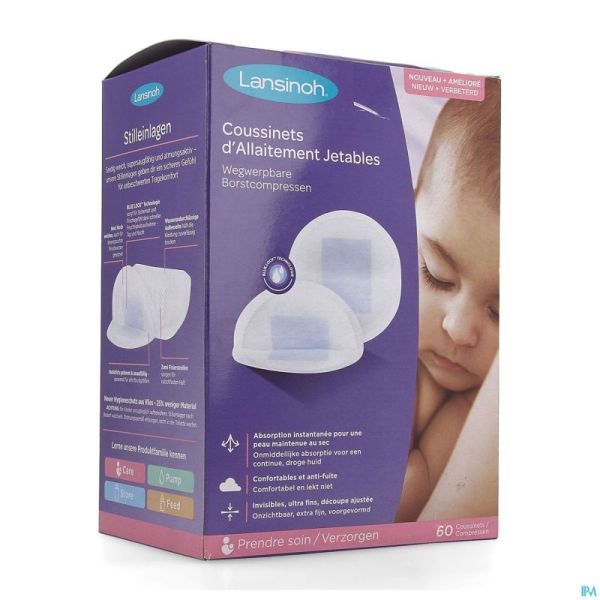 Lansinoh Coussinets Allait. Jet. Blue Lock Core 60