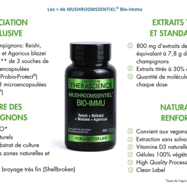 Bio immu caps 60 mushroomssentiel phy578